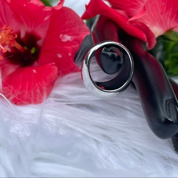 NWT Adornia Dome Ring White Rhodium Plated Sterling Silver Size 7 - Picture 7 of 7